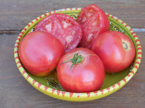 tomates roses et blanche